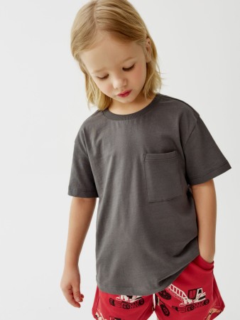 базовая футболка с карманом детская - детские футболки однотонные 