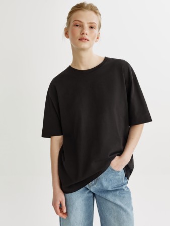 базовая оверсайз футболка из хлопка - женские футболки российские 