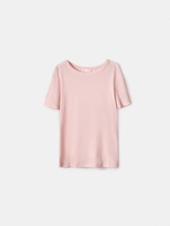 базовая приталенная футболка - женская одежда хлопковая 