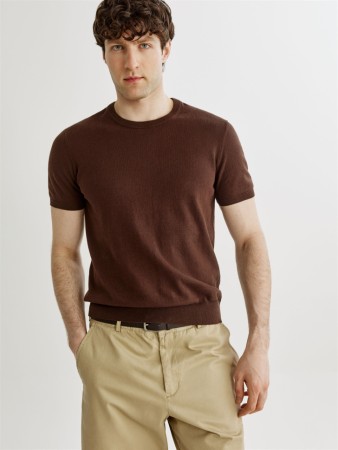 базовая вязаная футболка - мужская одежда, обувь и аксессуары sela 