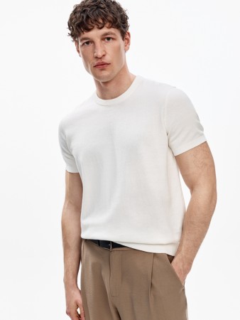 базовая вязаная футболка - мужская одежда, обувь и аксессуары sela 