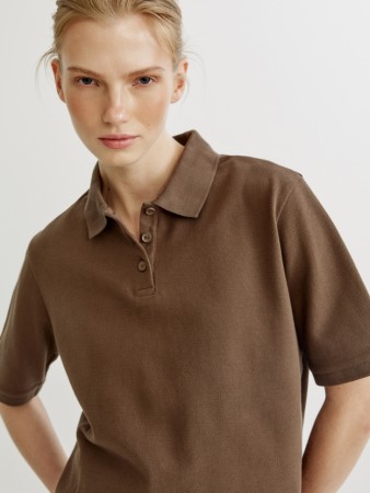 базовое поло с коротким рукавом - женские футболки и поло с воротником 