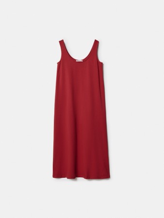 базовое трикотажное платье макси без рукавов фотография