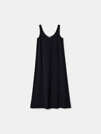 базовое трикотажное платье макси без рукавов - женские платья дешевые 