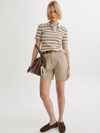 базовые джинсовые шорты со средней посадкой фотография