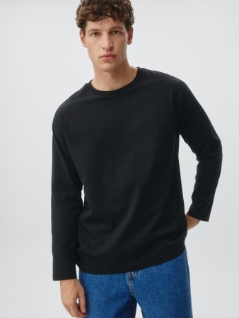 базовые однотонный лонгслив - мужская одежда, обувь и аксессуары с длинным рукавом 