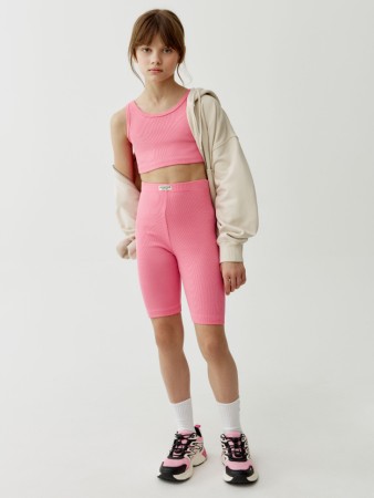 базовые велосипедки с патчем на поясе для девочек - детская одежда, обувь и аксессуары