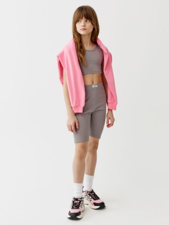 базовые велосипедки с патчем на поясе для девочек - детская одежда, обувь и аксессуары