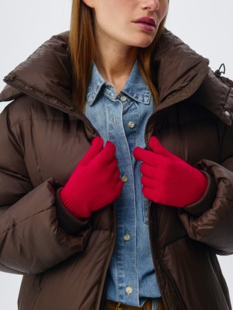 базовые вязаные перчатки - женские аксессуары эластичные 