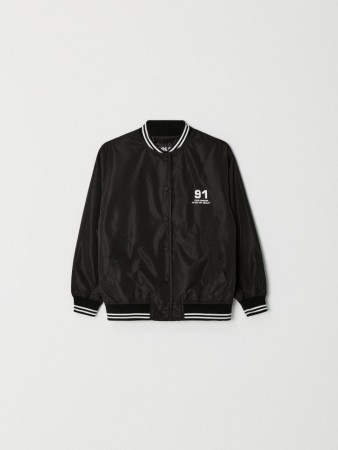 базовый бомбер в стиле преппи для девочек - детские бомберы