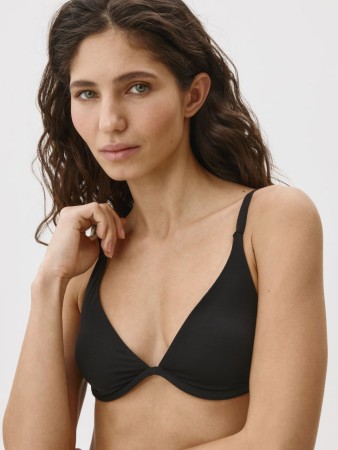 базовый бюстгальтер на косточках - женская одежда бархатная 