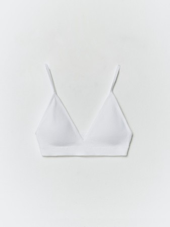 базовый бюстгальтер-топ в рубчик - нижнее белье вязаное 