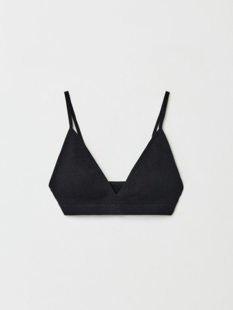 базовый бюстгальтер-топ в рубчик - нижнее белье вязаное 