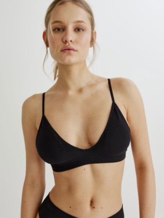 базовый бюстгальтер-топ в рубчик фотография