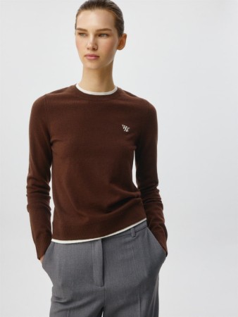 базовый джемпер с содержанием шерсти фотография