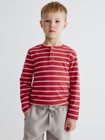 базовый лонгслив на пуговицах для мальчиков фотография