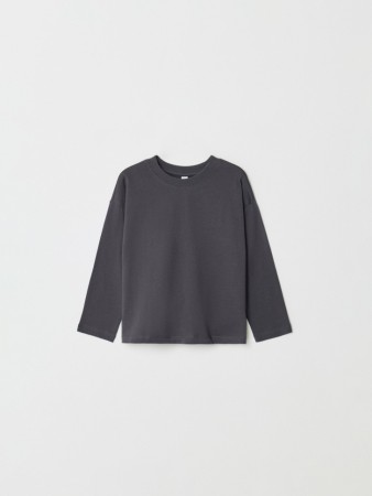 базовый лонгслив оверсайз детский - детская одежда, обувь и аксессуары для всех возрастов прямая 