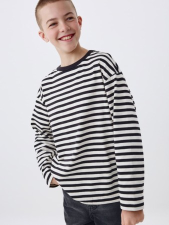 базовый лонгслив в полоску детский - детская одежда, обувь и аксессуары для всех возрастов в полоску 