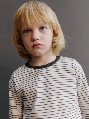 базовый лонгслив в полоску детский - футболки и поло в полоску 