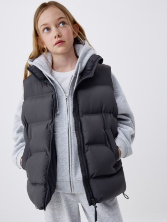 базовый стеганый жилет для девочек - детская одежда, обувь и аксессуары для всех возрастов с воротником-стойкой 