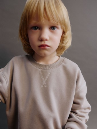 базовый свитшот оверсайз детский - толстовки и свитшоты бархатные 