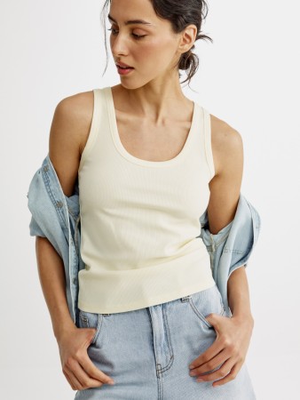 базовый топ эми в рубчик - женские топы и майки