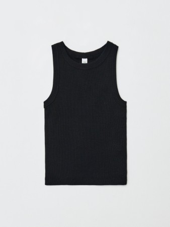 базовый топ в рубчик для девочек - детская одежда, обувь и аксессуары прилегающая 