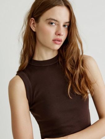 базовый топ в рубчик фотография