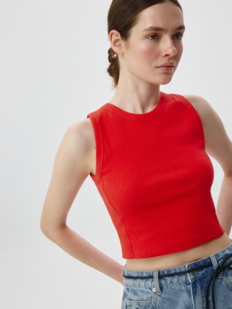 базовый топ в рубчик - топы и майки российские 