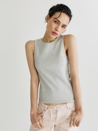 базовый топ в рубчик - женские топы и майки прилегающие 