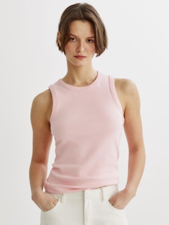 базовый топ в рубчик - женские топы и майки прилегающие 