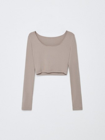 базовый укороченный лонгслив для девочек - детская одежда, обувь и аксессуары для всех возрастов прилегающая 