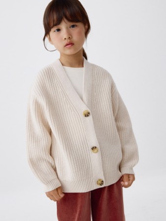 базовый вязаный кардиган для девочек - детская одежда для детей 