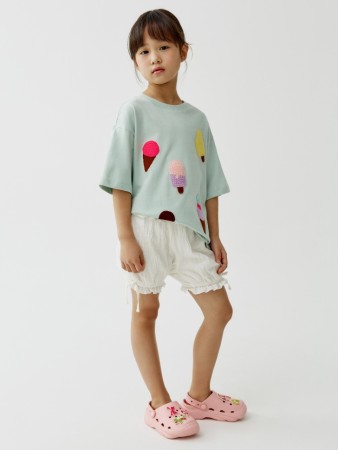 белые шорты-баллон для девочек - детская одежда российская 