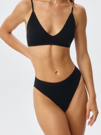 бесшовные трусы-слипы в рубчик - трусы дешевые 