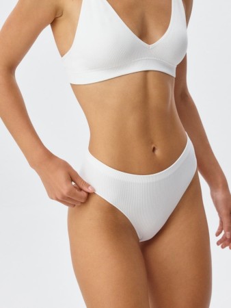 бесшовные трусы-слипы в рубчик - женская одежда бесшовная 