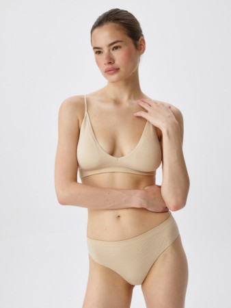 бесшовные трусы-слипы в рубчик - женская одежда бесшовная 