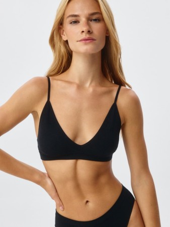 бесшовный бюстгальтер-топ - женская одежда угольная 