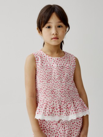 блузка из фактурного хлопка для девочек - детские блузы и рубашки прямые 