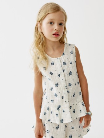 блузка из муслина с принтом для девочек - детская одежда, обувь и аксессуары для всех возрастов для детей 