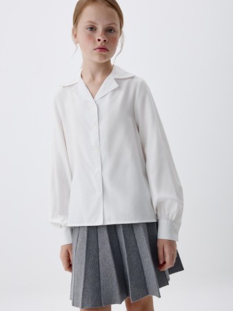 блузка с английским воротником для девочек фотография