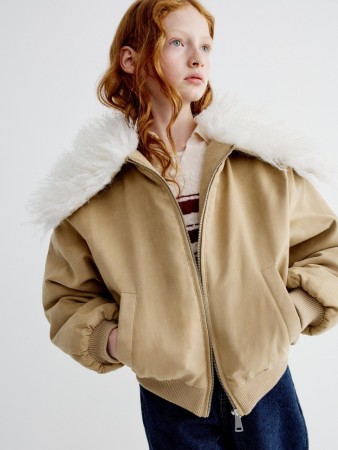 бомбер из искусственной замши для девочек фотография