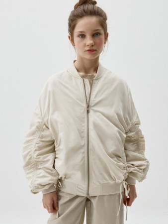 бомбер оверсайз с драпировкой для девочек фотография