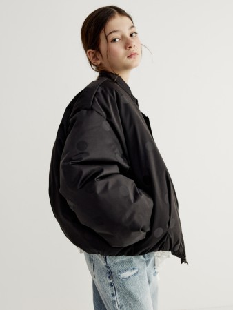 бомбер оверсайз в горошек для девочек - детские бомберы