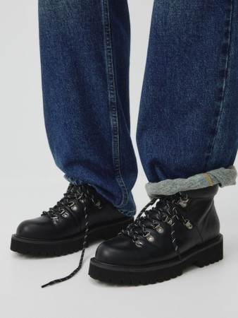 ботинки-хайкеры из натуральной кожи - женская обувь