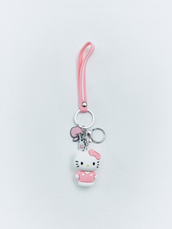 брелок с подвеской hello kitty для девочек - аксессуары силиконовые 
