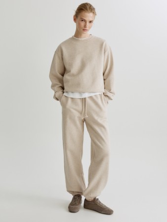 брюки-джоггеры из футера - женские брюки на шнурках 