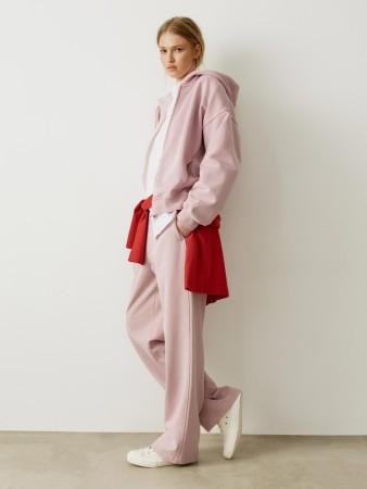 брюки из футера с кислотной стиркой - женские джинсы и брюки из футера 