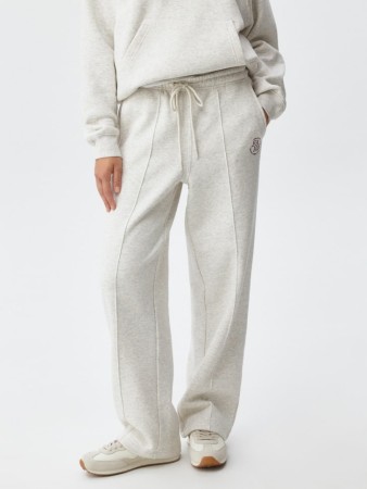 брюки из футера с вышивкой - женские брюки женские 