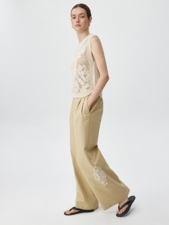 брюки из хлопка с аппликацией - джинсы и брюки ажурные 